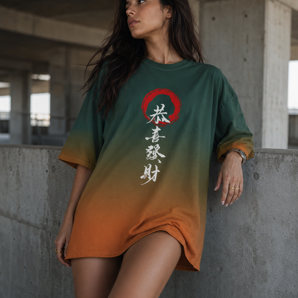 Oversized Tee in Verdant Ember