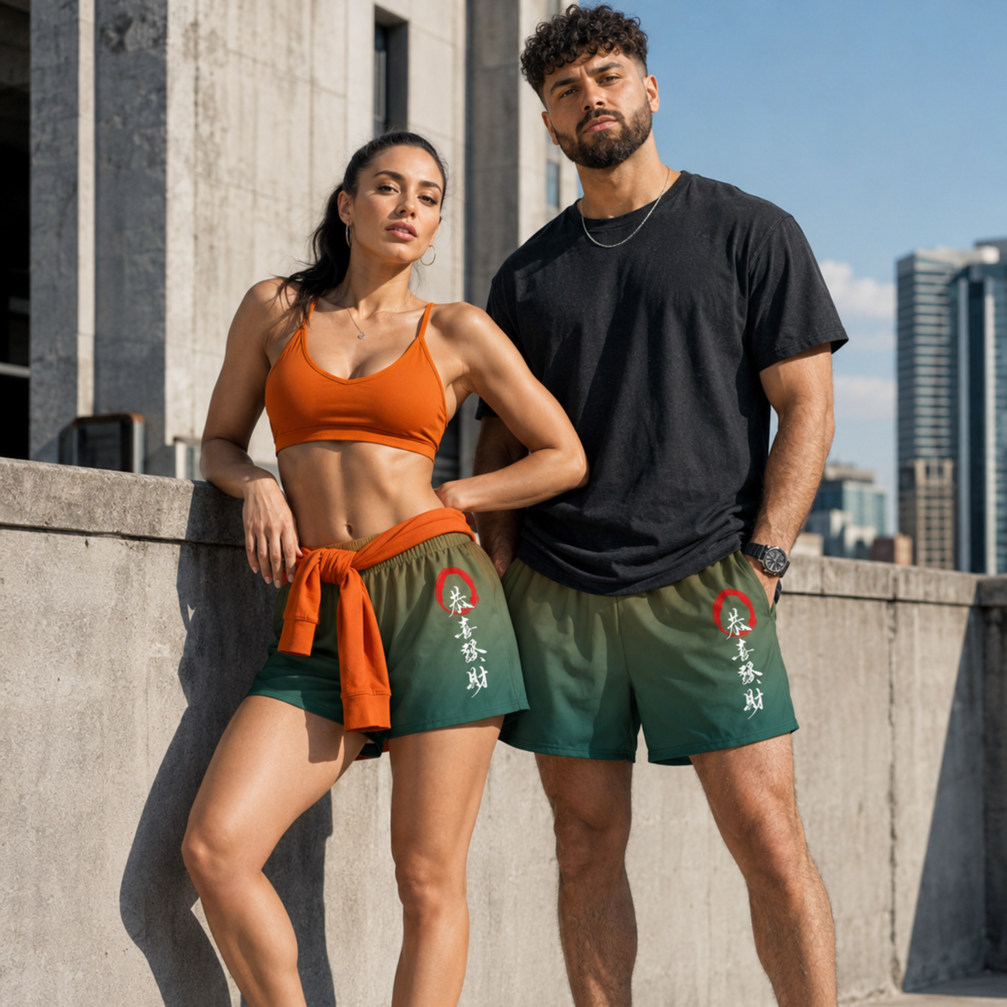 Athletic Shorts in Verdant Ember