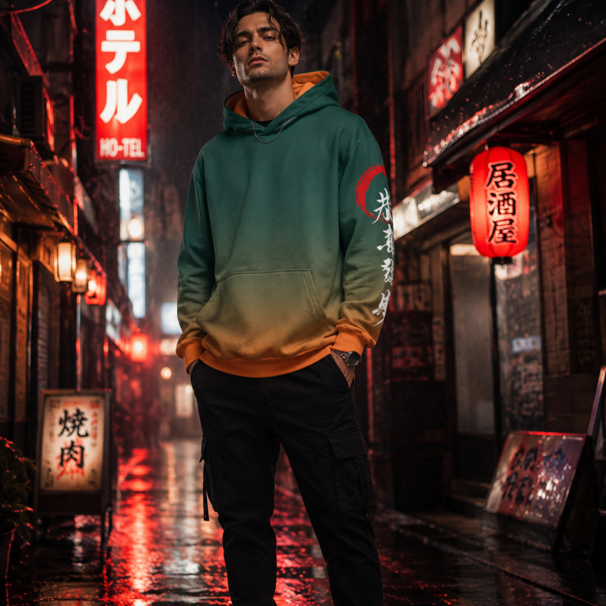 Hoodie in Verdant Ember