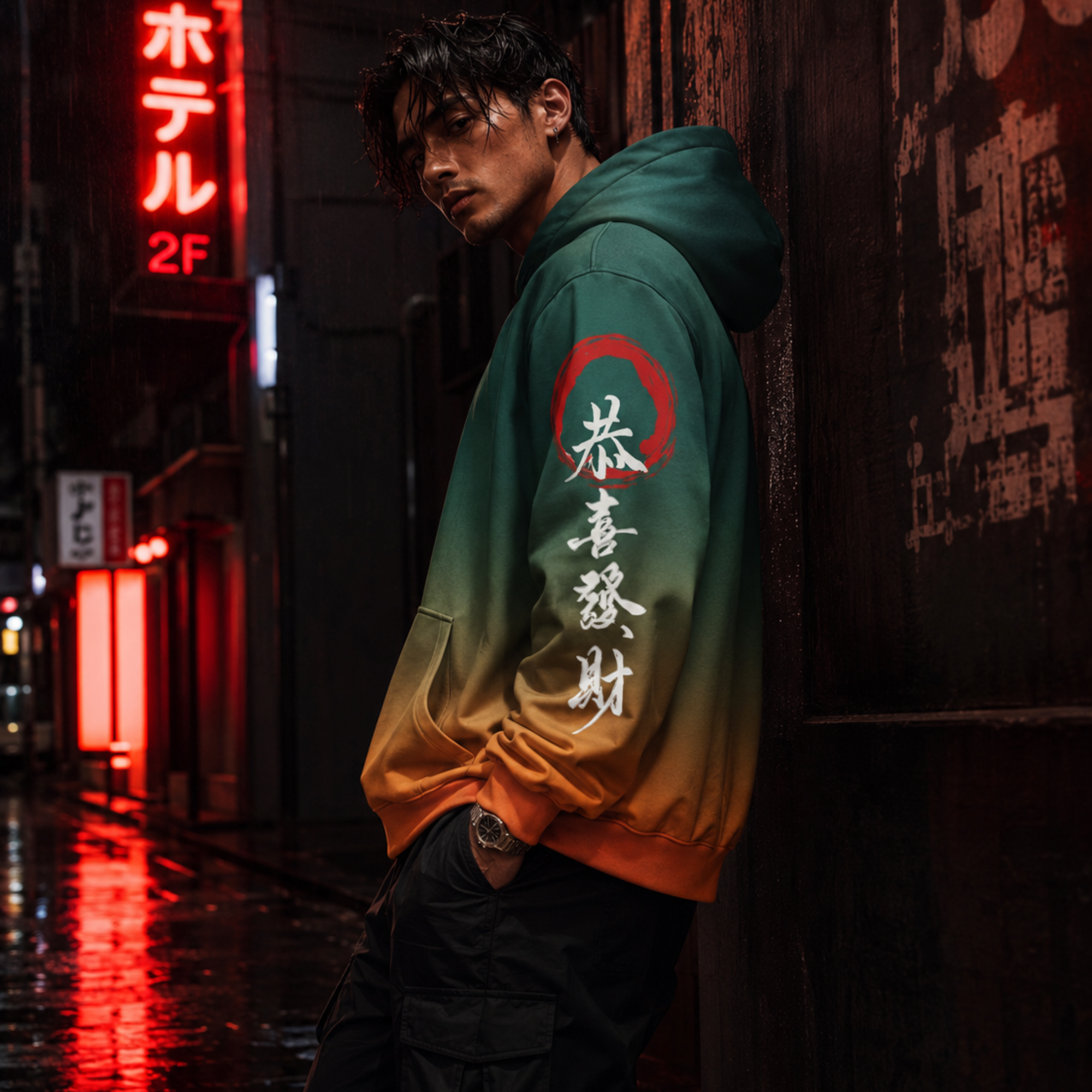 Hoodie in Verdant Ember