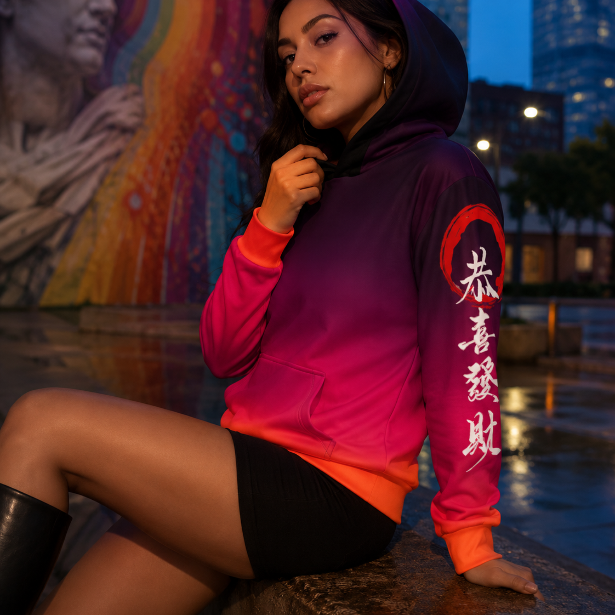 Hoodie in Tokyo Afterglow