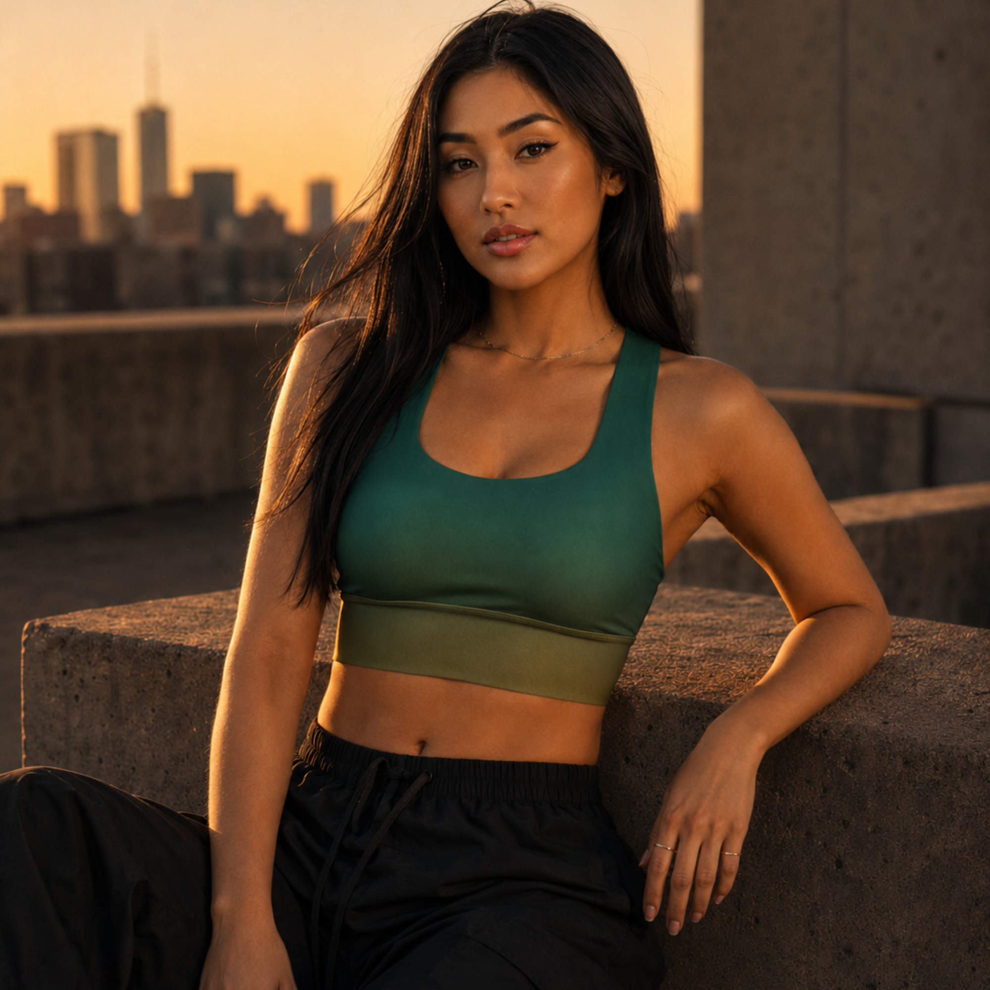 Bra Top in Verdant Ember
