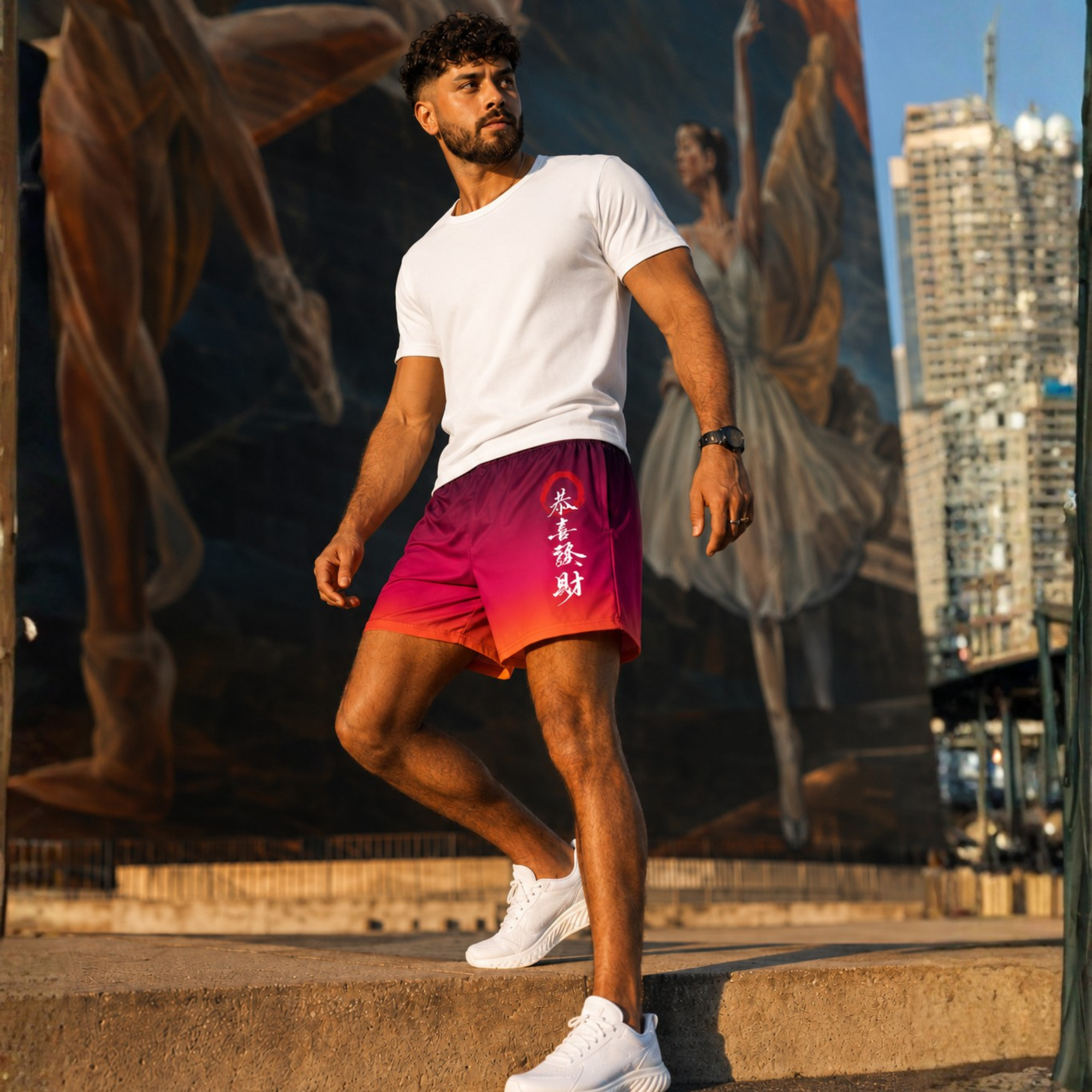 Athletic Shorts in Tokyo Afterglow