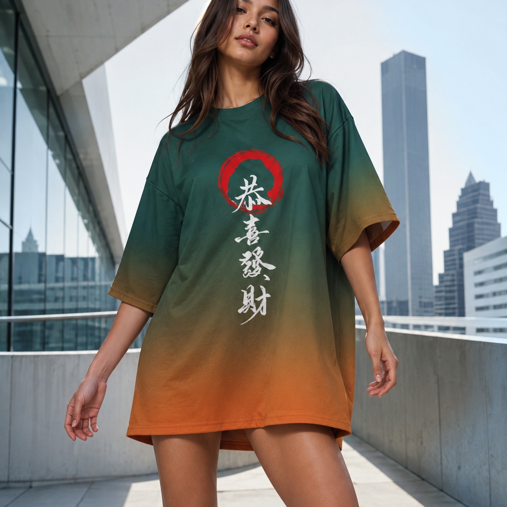 Oversized Tee in Verdant Ember