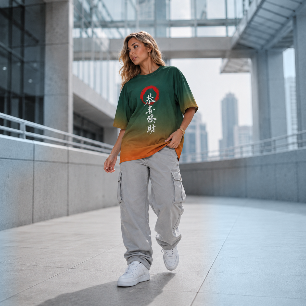 Oversized Tee in Verdant Ember