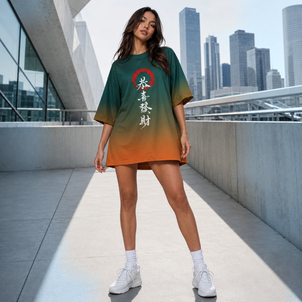 Oversized Tee in Verdant Ember