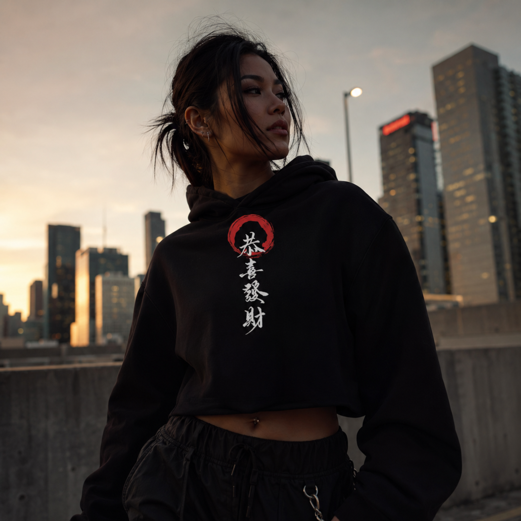 Nightbird Cropped Hoodie