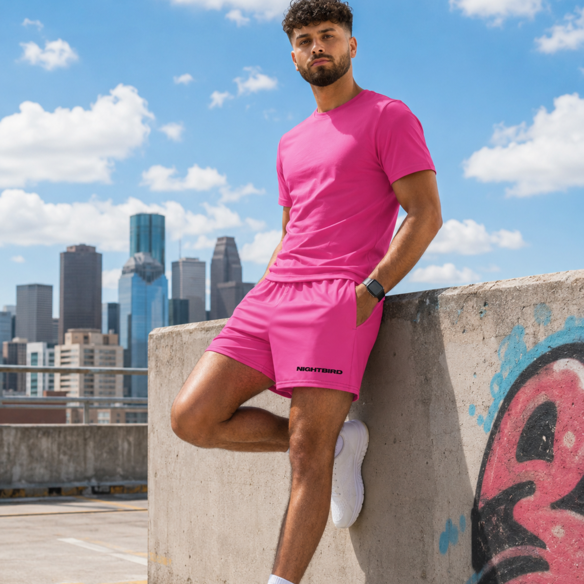 Athletic Shorts in Voltage Pink