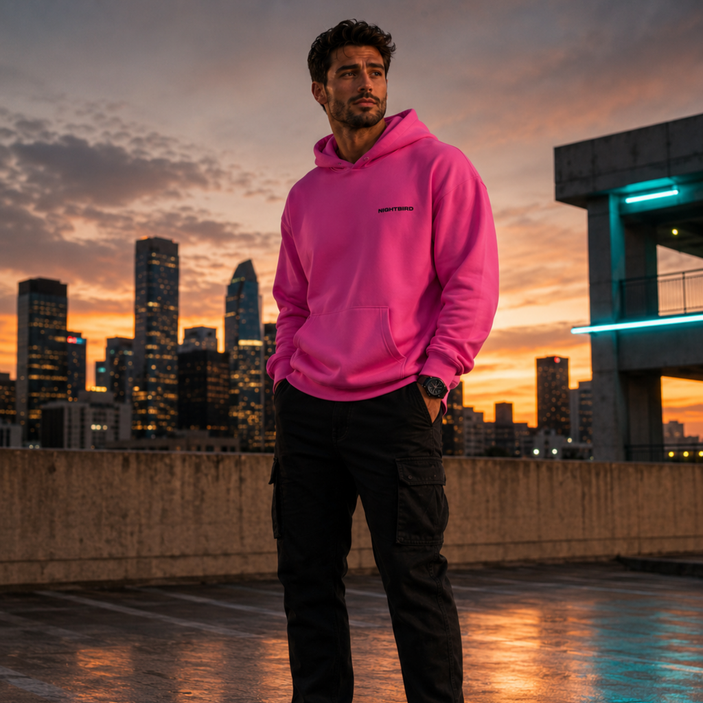Hoodie in Voltage Pink