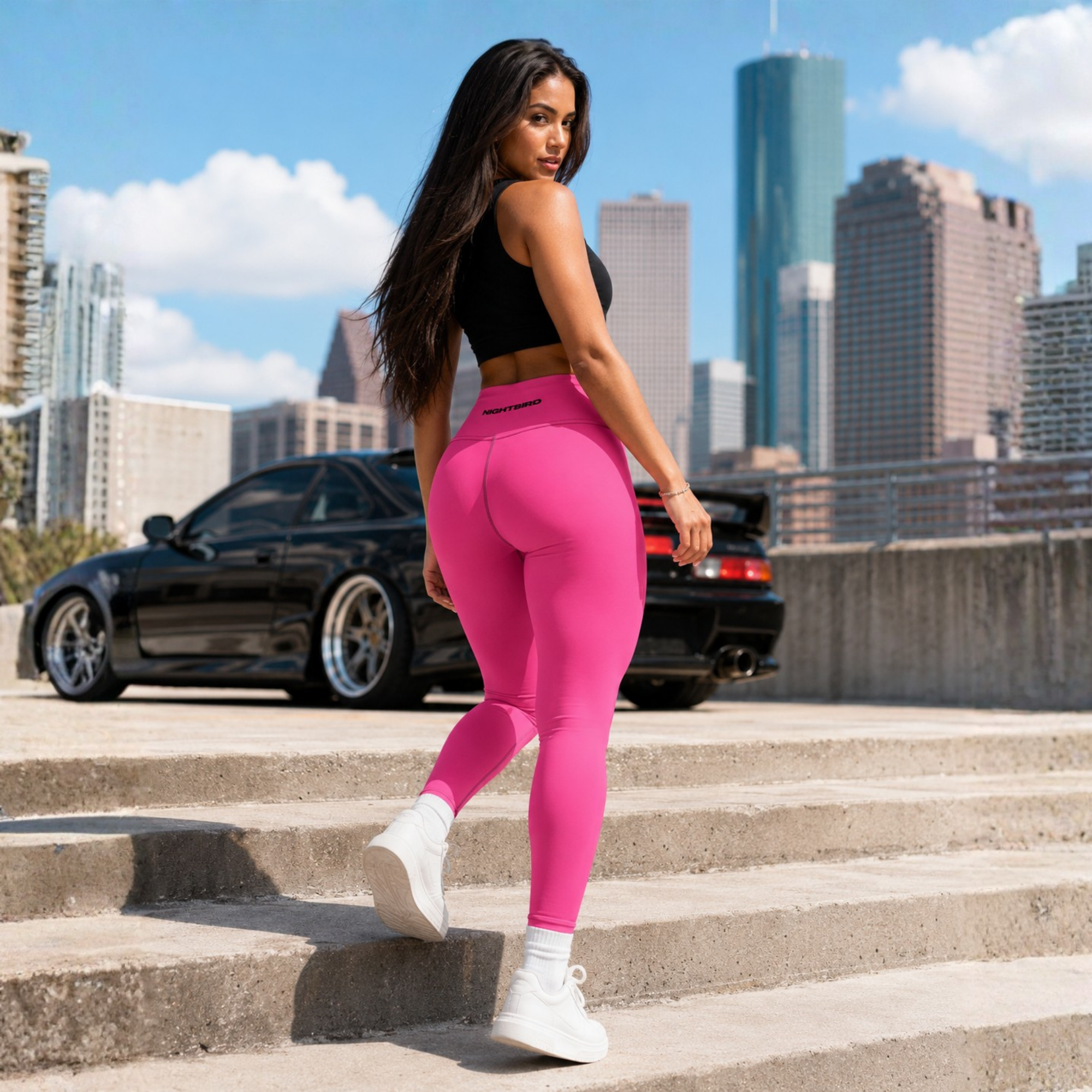 Yoga Leggings in Voltage Pink