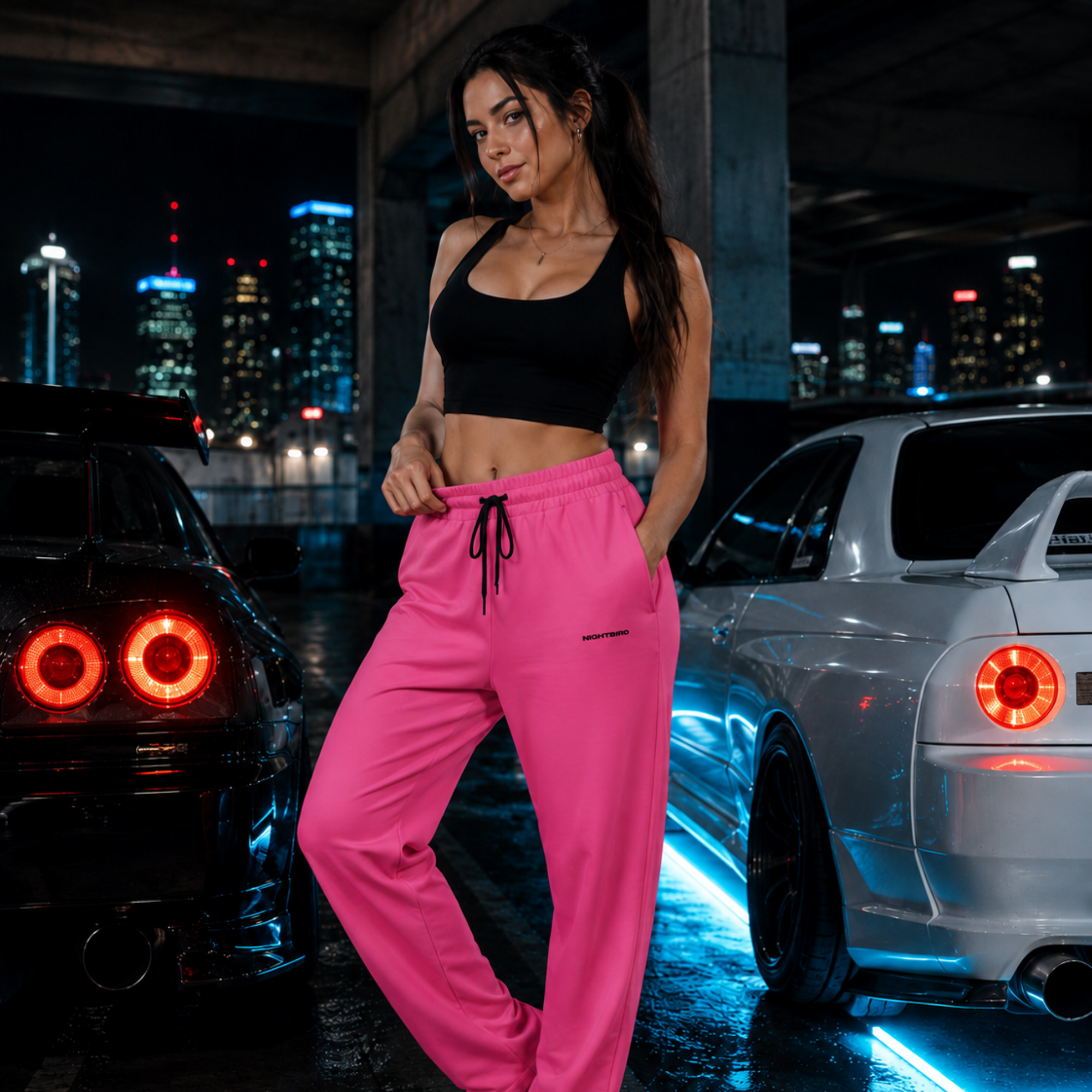 Joggers in Voltage Pink