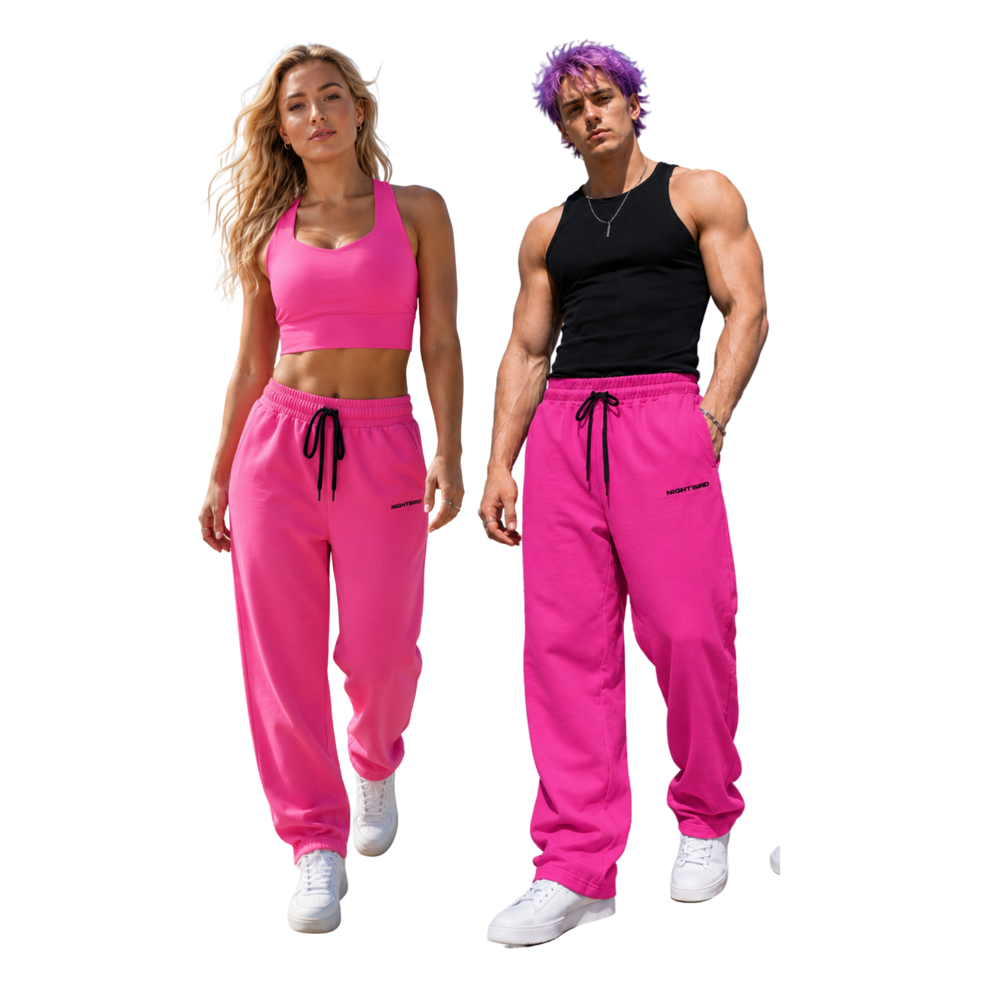 Joggers in Voltage Pink