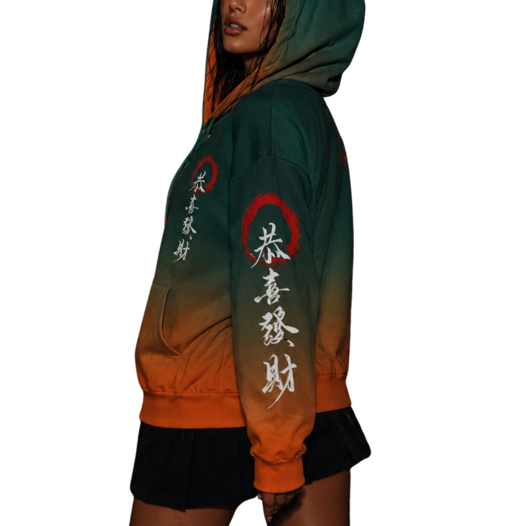 Kanji Hoodie in Verdant Ember