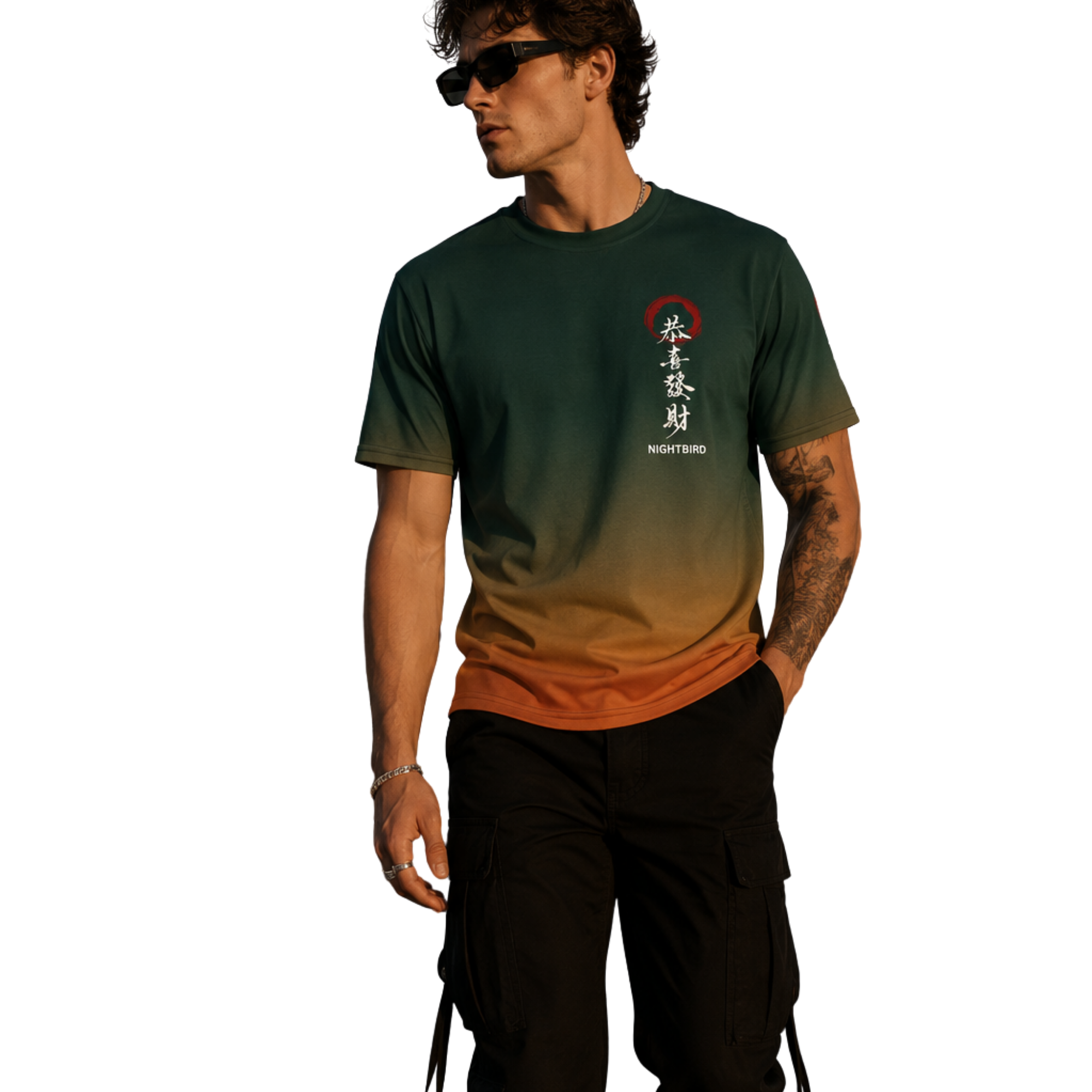 Nightbird Tee in Verdant Ember
