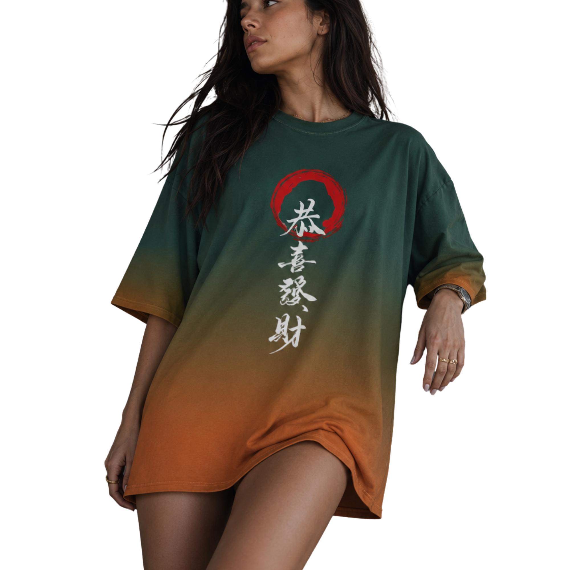 Oversized Tee in Verdant Ember