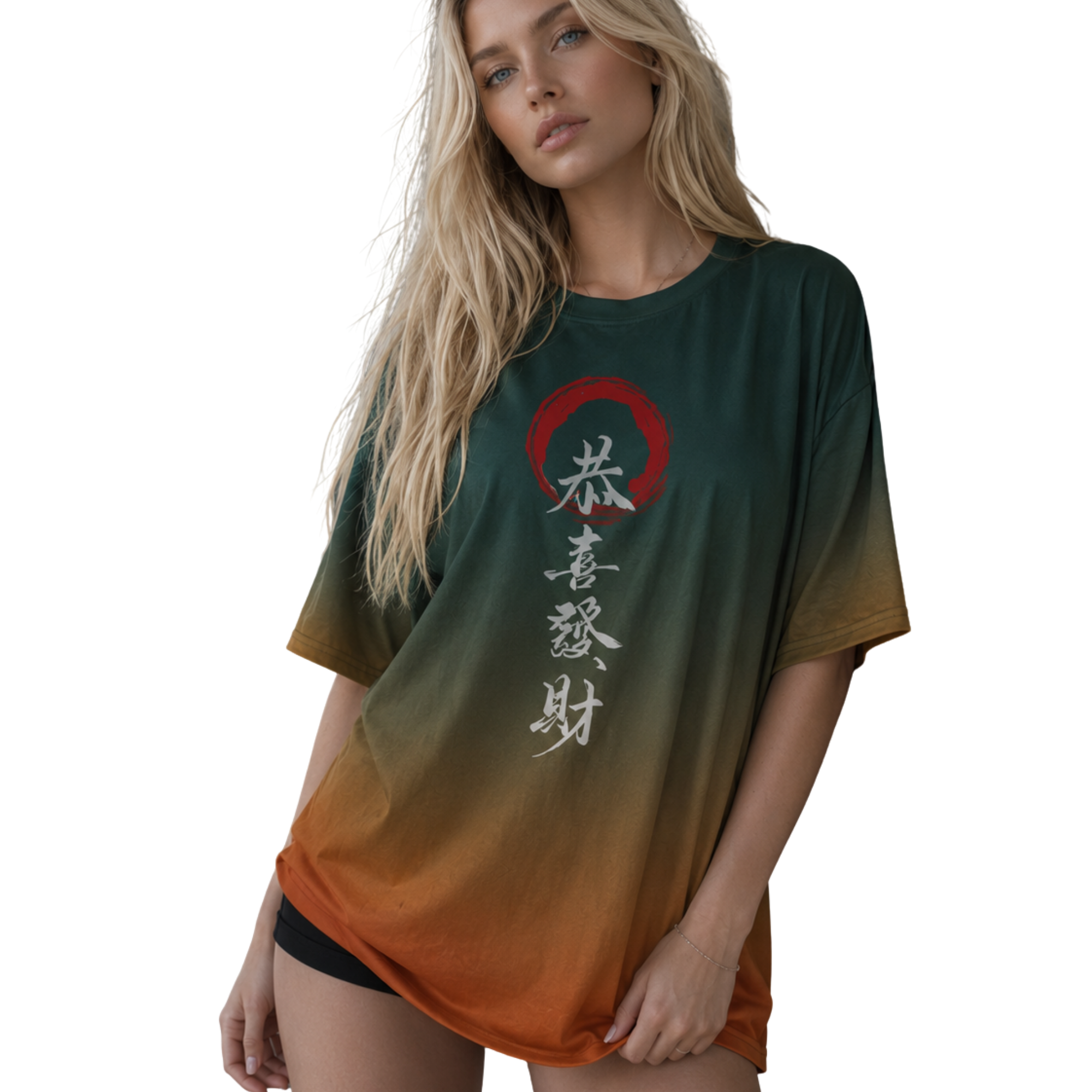 Oversized Tee in Verdant Ember