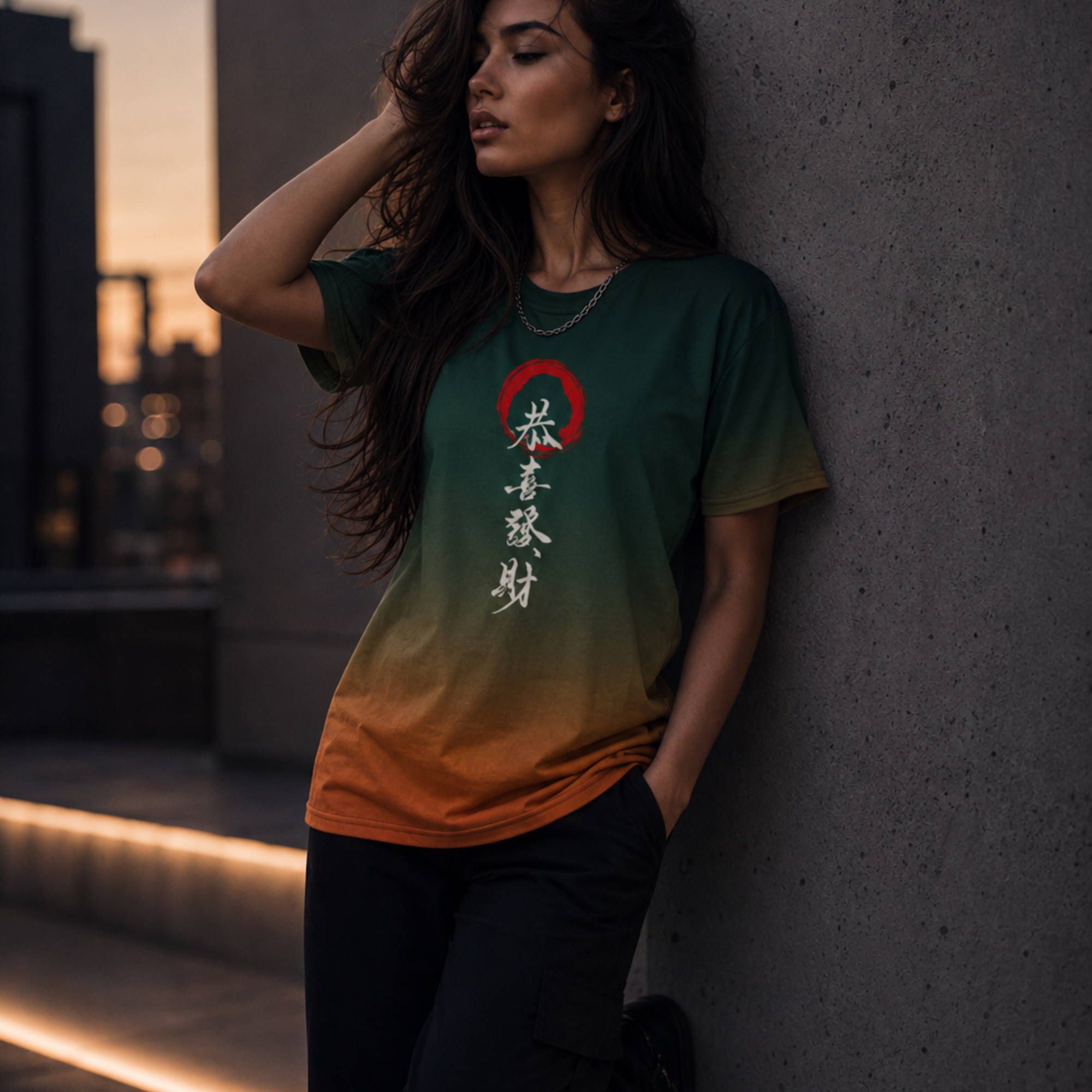 Oversized Tee in Verdant Ember